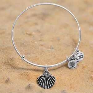 Alex and Ani Silver Seashell Charm Bracelet